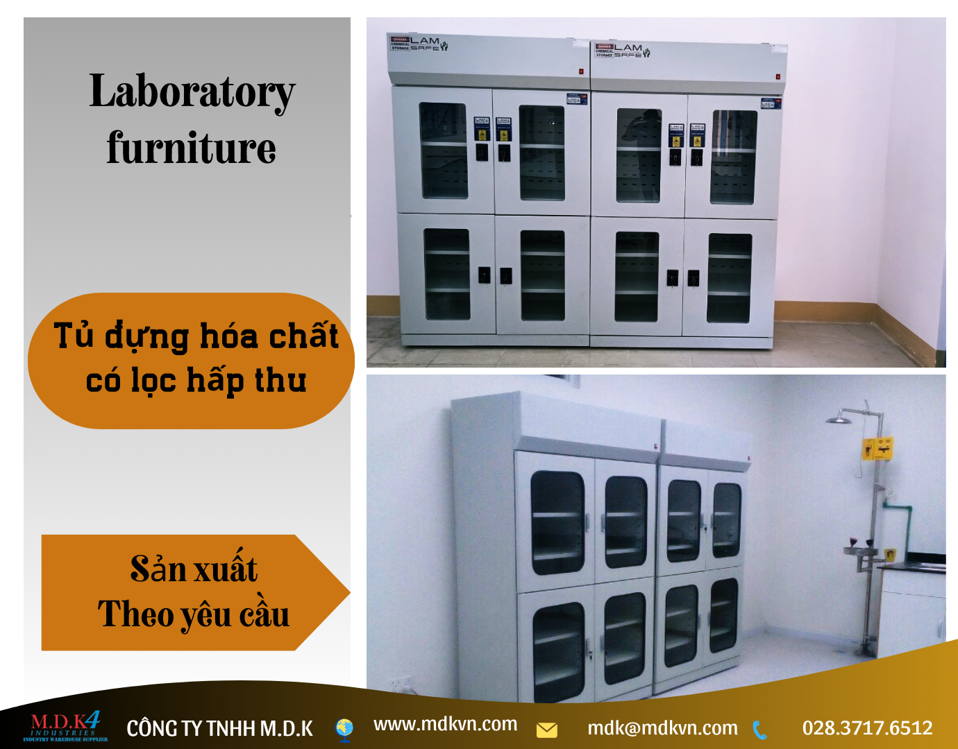 Tủ đựng hóa chất có lọc hấp thu
